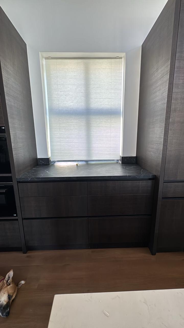 Hunter Douglas Duette honeycomb blind installed by Custom Blinds at Belvidere Estate Knysna, the same specification supplied to George homes with free delivery