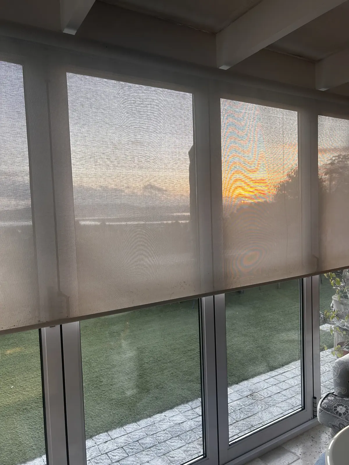 Roller blinds installed in a Plettenberg Bay home by Custom Blinds Shutters & Awnings