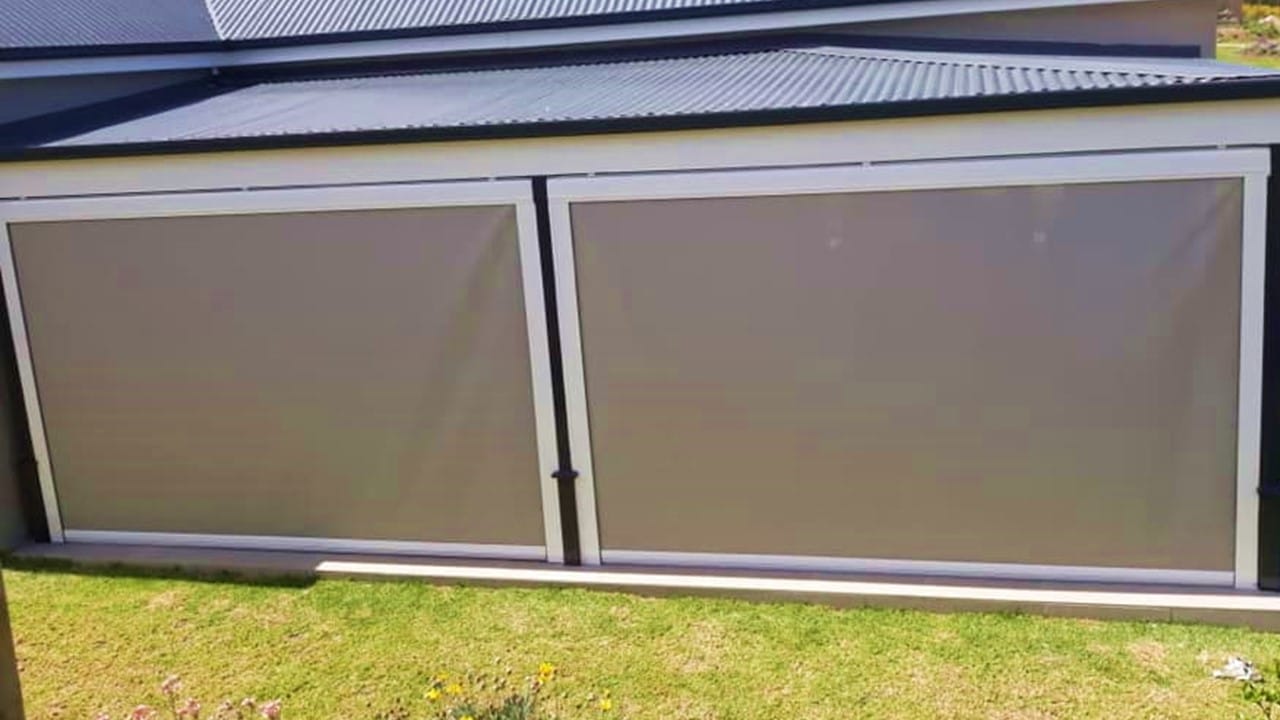 Concealed Tracked Outdoor Blinds
