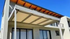 Custom Blinds Potfolio Louvred Awnings designed for Simola estate top 10 with golf course views and lifestyle considered