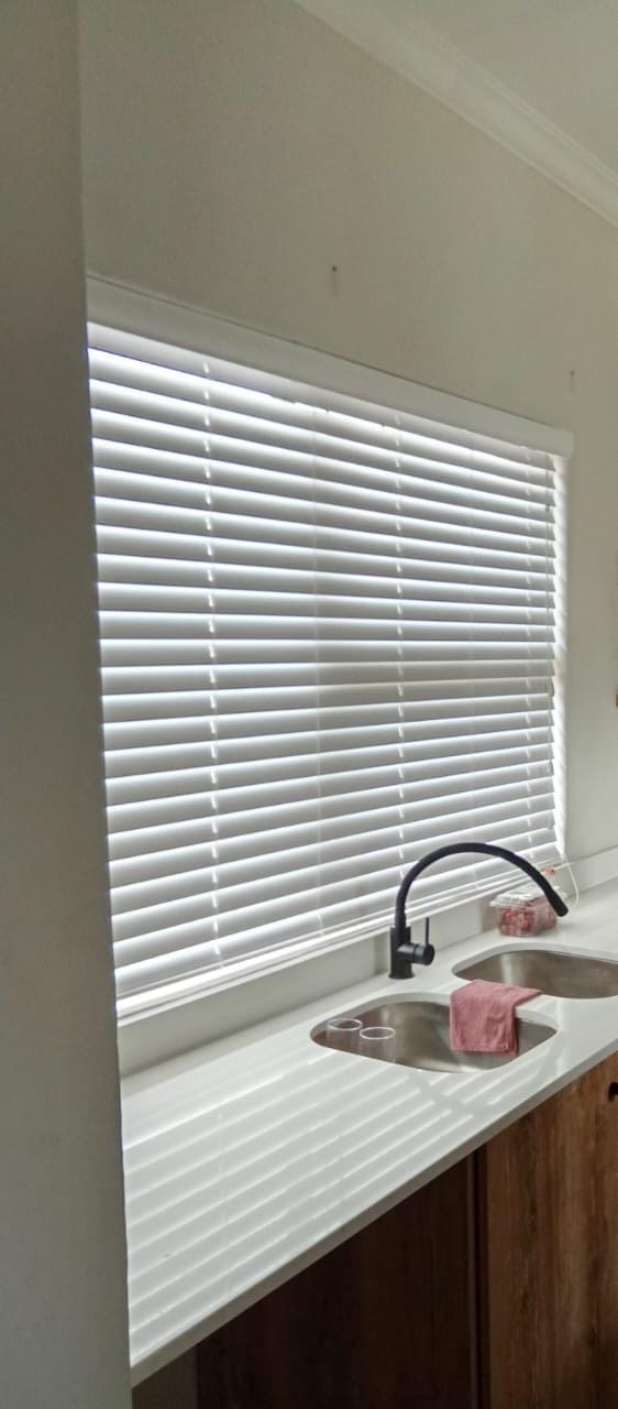 venetians white venetian blinds white in south African kitchen
