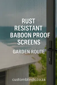 Baboon proof screens for coastal areas