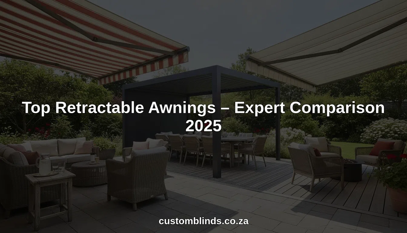 Retractable awning installation, Garden Route