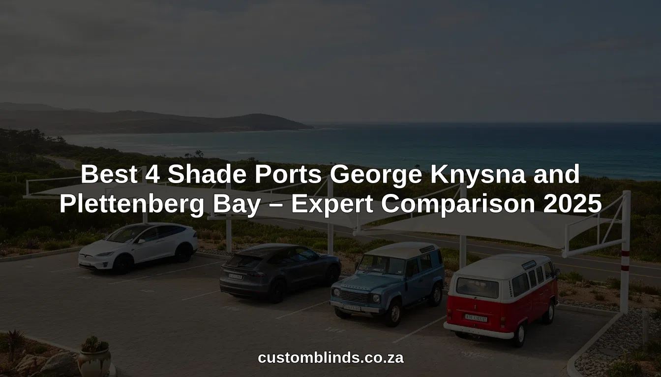 Shadeport installation protecting vehicles at a coastal Garden Route property
