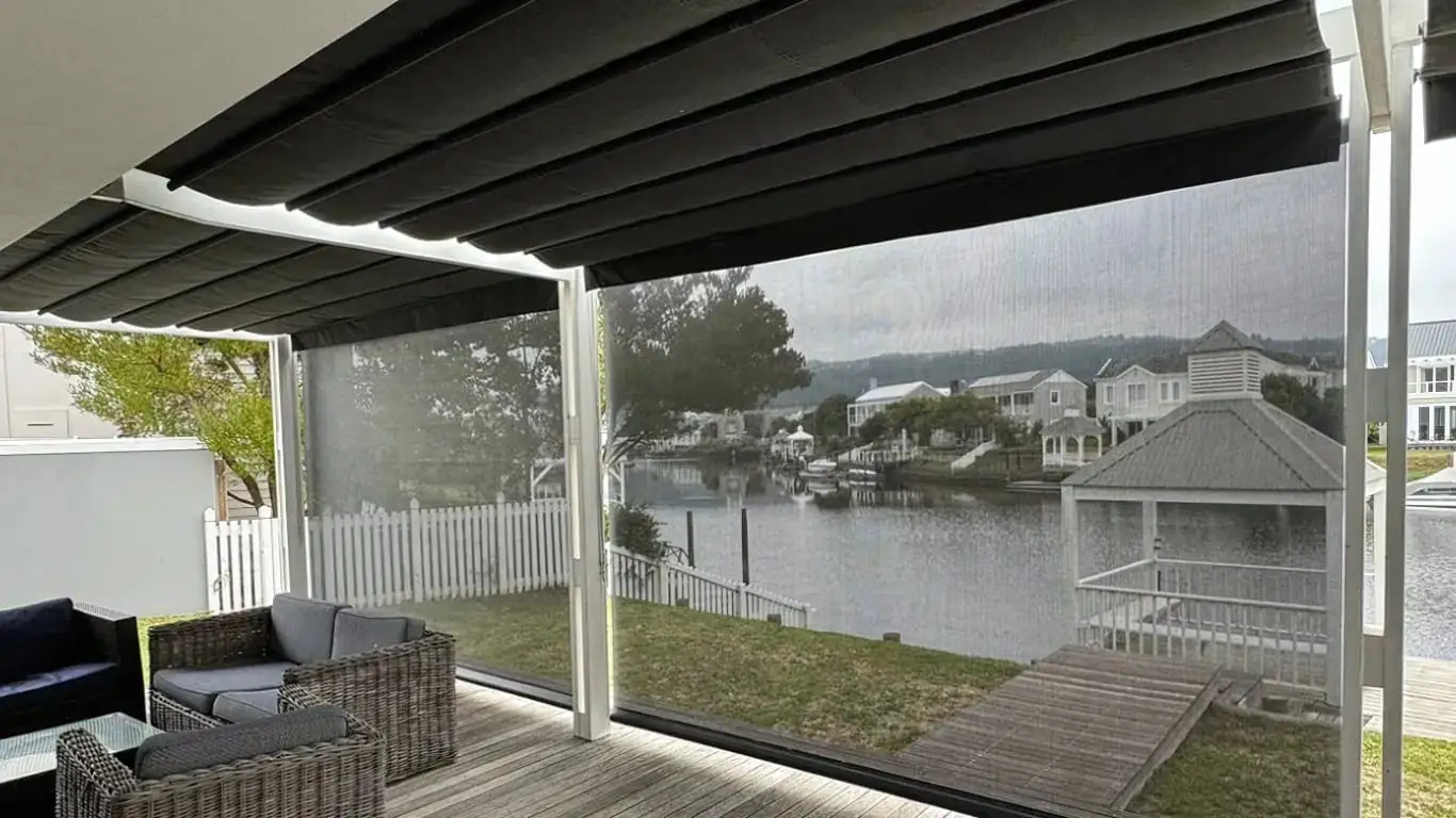 Outdoor screen blinds and retractable awning Garden Route — Custom Blinds Shutters & Awnings