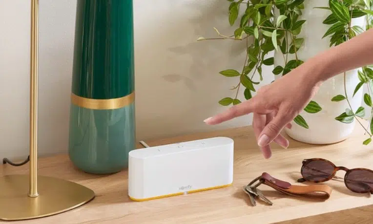 Somfy TaHoma smart home hub for centralised blind and awning control, installed by Custom Blinds Garden Route