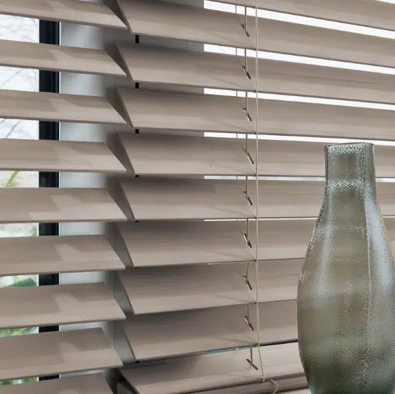 Wooden venetian blinds by Hunter Douglas, supplied by Custom Blinds South Africa for Somerset West delivery