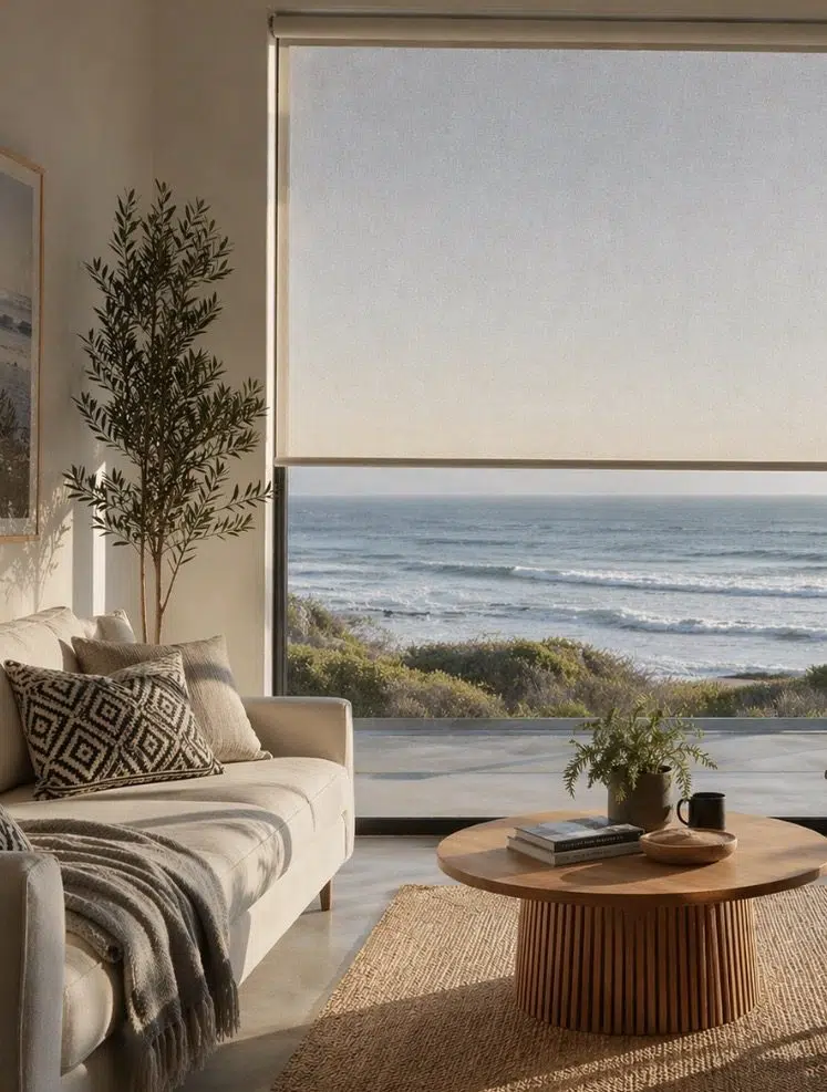 Roller blinds in a South African home supplied by Custom Blinds South Africa